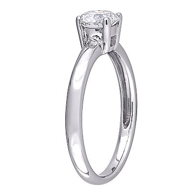 Stella Grace 14k White Gold Lab-Created Moissanite Solitaire Ring