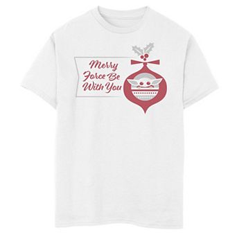 Boys 6-20 Star Wars Christmas The Child Force Be With You Ornament Graphic Tee