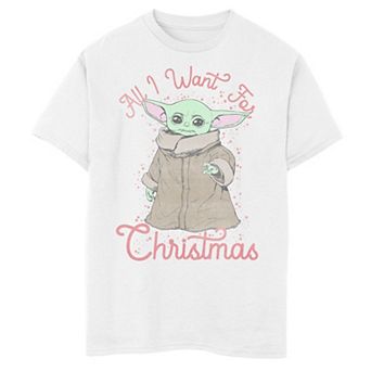 Boys 8-20 Star Wars The Mandalorian The Child All I Want For Christmas Graphic Tee