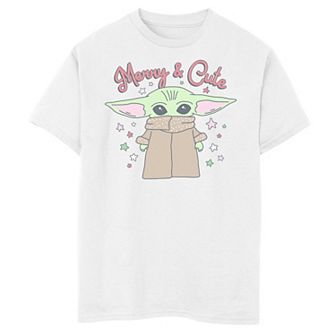 Boys 8-20 Star Wars: The Mandalorian The Child Christmas Merry & Cute Graphic Tee