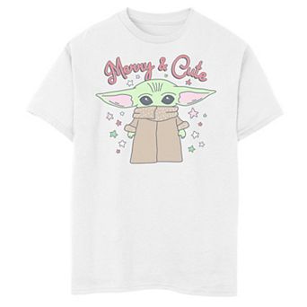 Boys 8-20 Star Wars: The Mandalorian The Child Christmas Merry & Cute Graphic Tee
