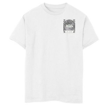 Boys 6-20 Star Wars The Mandalorian The Child Card Left Chest Graphic Tee