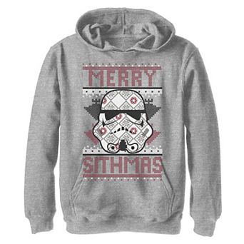 Boys 8-20 Star Wars Stormtrooper Ugly Christmas Sweater Graphic Fleece Hoodie