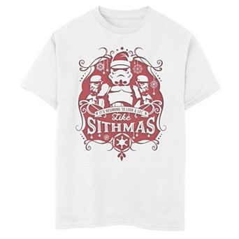 Boys 6-20 Star Wars Trooper Santa Group Like Sithmas Christmas Graphic Tee