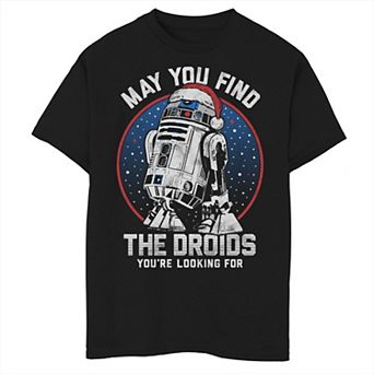 Boys 6-20 Star Wars R2-D2 May you Find The Droids You Are Looking For Graphic Tee
