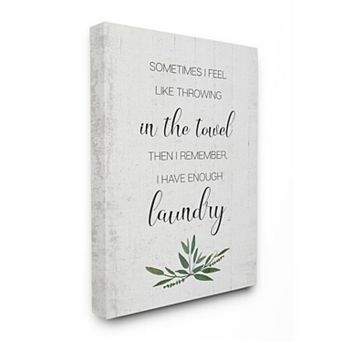 Stupell Home Decor Don't Throw In the Towel Canvas Wall Art