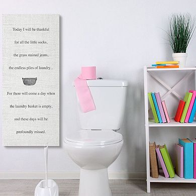 Stupell Home Decor Thankful for the Mess Phrase Inspirational Family Quote Wall Art