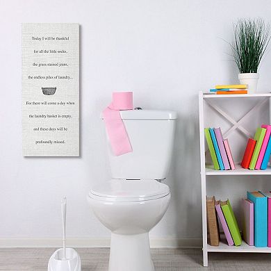 Stupell Home Decor Thankful for the Mess Phrase Inspirational Family Quote Wall Art