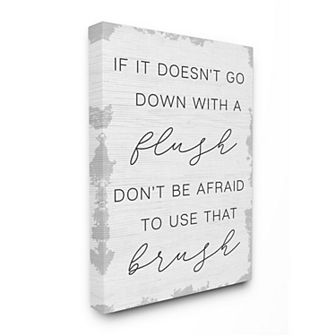 Stupell Home Decor Doesn't Flush Use the Brush Canvas Wall Art