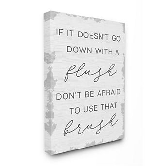 Stupell Home Decor Doesn't Flush Use the Brush Canvas Wall Art
