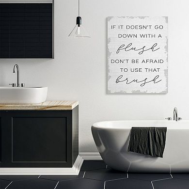 Stupell Home Decor Doesn't Flush Use the Brush Canvas Wall Art
