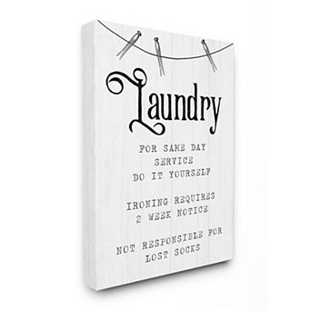 Stupell Home Decor Family Laundry Room Service Canvas Wall Art