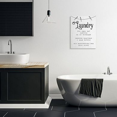 Stupell Home Decor Family Laundry Room Service Canvas Wall Art