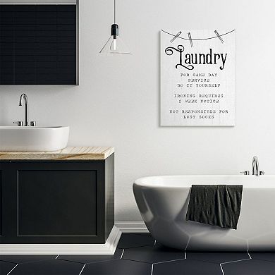 Stupell Home Decor Family Laundry Room Service Canvas Wall Art