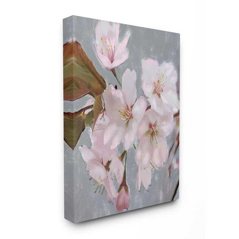Stupell Home Decor Blooming Cherry Blossoms Canvas Wall Art, Grey, 36X48