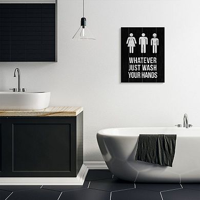 Stupell Home Decor Just Wash Your Hands Outer Space Canvas Wall Art