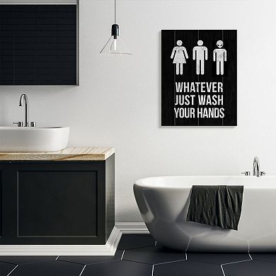 Stupell Home Decor Just Wash Your Hands Outer Space Canvas Wall Art