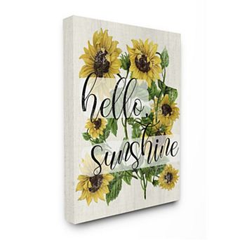 Stupell Home Decor Vintage Painted Sunflowers Canvas Wall Art