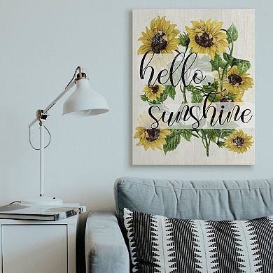 Stupell Home Decor Vintage Painted Sunflowers Canvas Wall Art