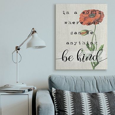 Stupell Home Decor Be Kind Motivational Canvas Wall Art