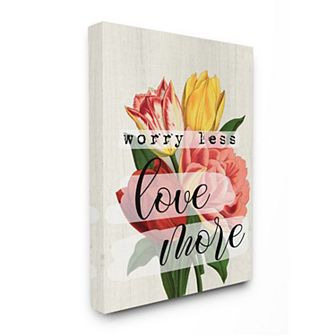 Stupell Home Decor Worry Less Love More Canvas Wall Art
