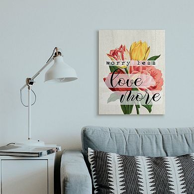 Stupell Home Decor Worry Less Love More Canvas Wall Art