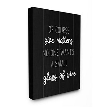 Stupell Home Small Wine Glass Funny Canvas Wall Art