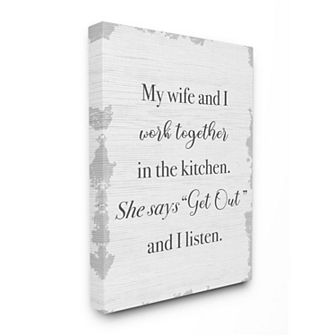 Stupell Home Decor We Work Together In the Kitchen Canvas Wall Art