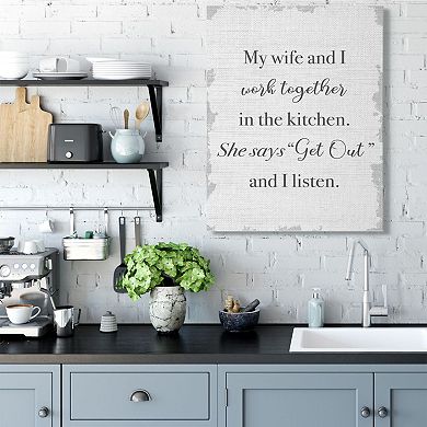 Stupell Home Decor We Work Together In the Kitchen Canvas Wall Art
