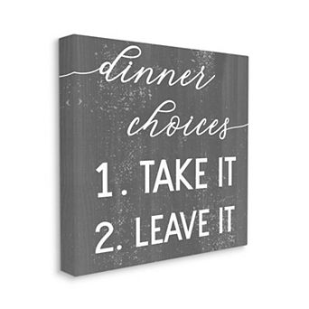Stupell Home Decor Dinner Choices Canvas Wall Art