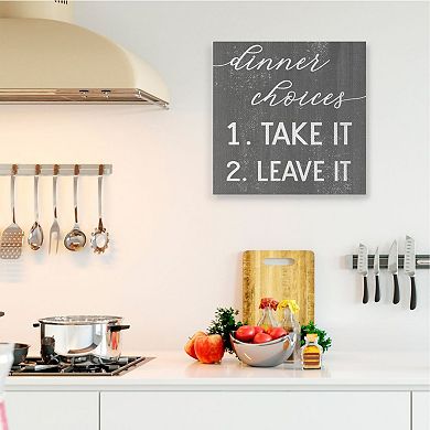 Stupell Home Decor Dinner Choices Canvas Wall Art