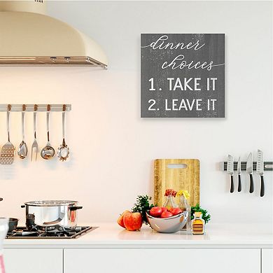 Stupell Home Decor Dinner Choices Canvas Wall Art