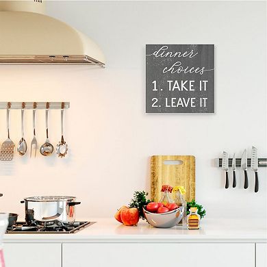 Stupell Home Decor Dinner Choices Canvas Wall Art