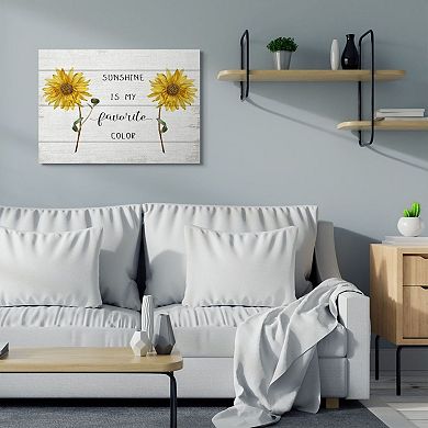 Stupell Home Decor Sunshine is My Favorite Color Canvas Wall Art