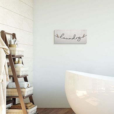 Stupell Home Decor Clothespins on the Laundry Line Typography Wall Art