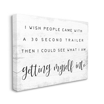 Stupell Home Decor Wish People Came with Trailer Canvas Wall Art
