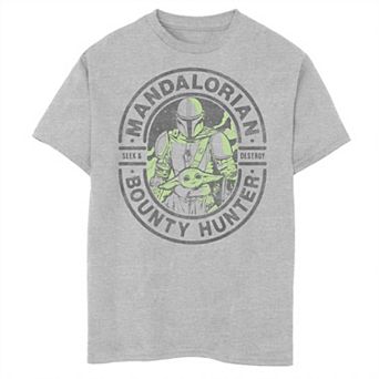 Boys 8-20 Star Wars Mando And Child Colored Circle Portrait Graphic Tee