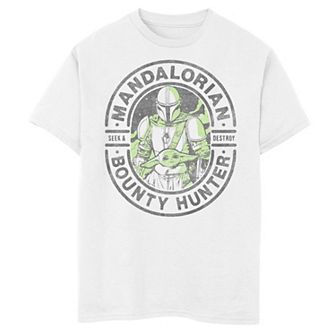 Boys 8-20 Star Wars Mando And Child Colored Circle Portrait Graphic Tee