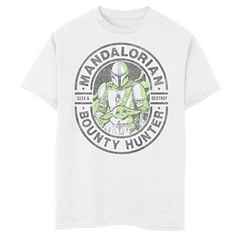 Boys 8-20 Star Wars Mando And Child Colored Circle Portrait Graphic Tee