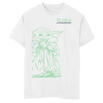 Boys 8-20 Star Wars The Mandalorian Sketch Child Line Art Graphic Tee
