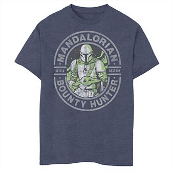 Boys 8-20 Star Wars Mando And Child Colored Circle Portrait Graphic Tee