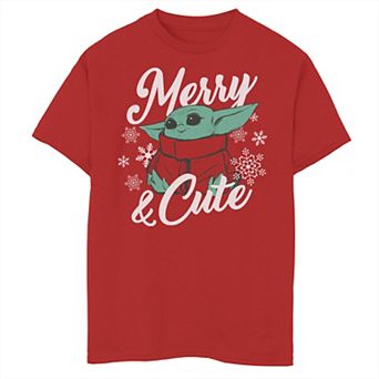 Boys 6-20 Star Wars The Mandalorian Christmas The Child Merry & Cute Graphic Tee