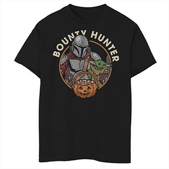 Boys 8-20 Star Wars The Mandalorian Halloween Candy Bounty Hunter Graphic Tee