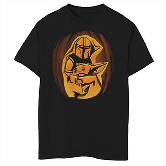 Boys 8-20 Star Wars The Mandalorian Halloween Pumpkin Carving Graphic Tee