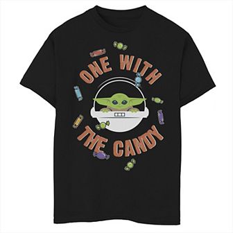 Boys 8-20 Star Wars The Mandalorian Halloween Child One With The Candy Graphic Tee