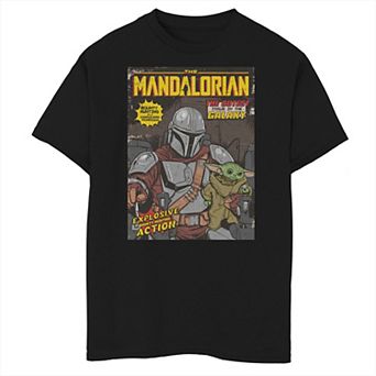 Boys 6-20 Star Wars The Mandalorian Comic Cover Graphic Tee