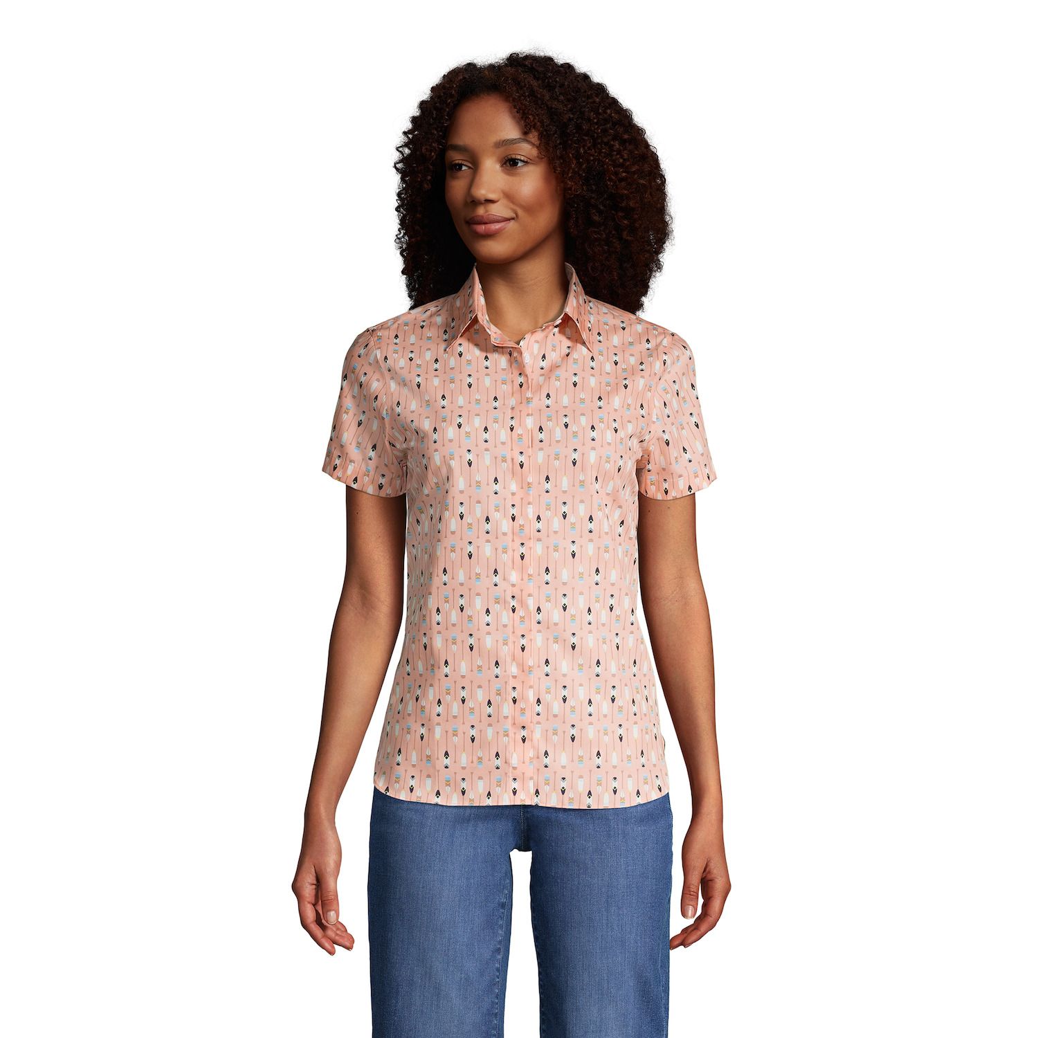 Image for Lands' End Petite No-Iron Supima Cotton Shirt at Kohl's.