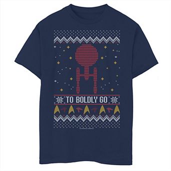 Boys 8-20 Star Trek Original Series To Boldly Holiday Graphic Tee