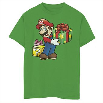 Boys 8-20 Nintendo Super Mario Wrapped Christmas Presents Graphic Tee