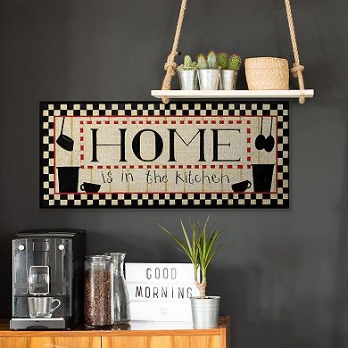 Stupell Home Decor Home Is In the Kitchen Pot and Pan Word Design Wall Art